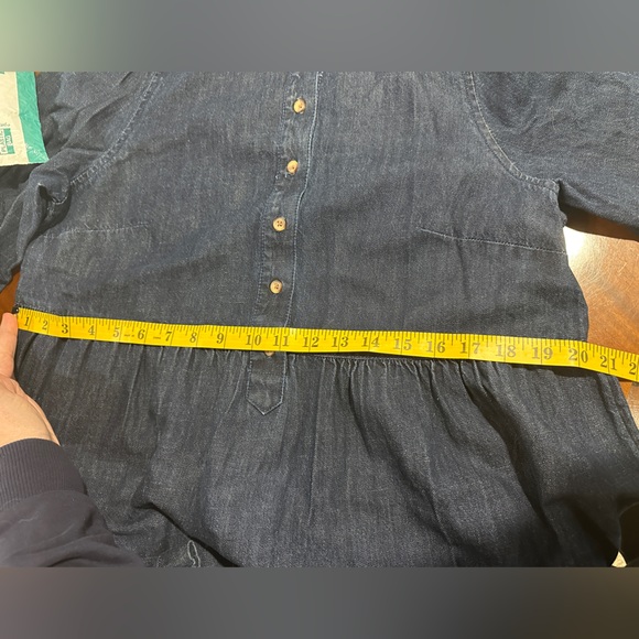 Loft Outlet Denim Baby Doll Long-Sleeve Dress, Size 10 - Picture 6 of 6